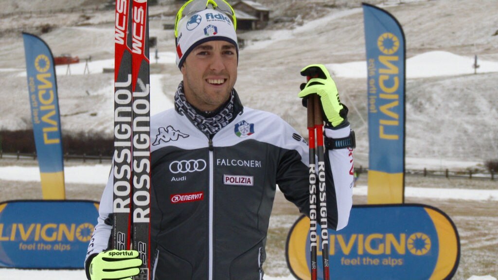 Federico Pellegrino in allenamento a Livigno sabato 5 novembre 2016
