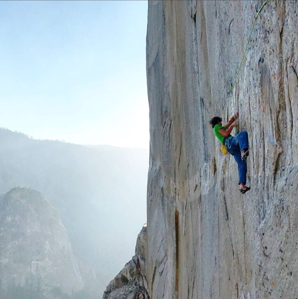 Ondra sulla Dawn Wall. Photo @ Pavel Blazek