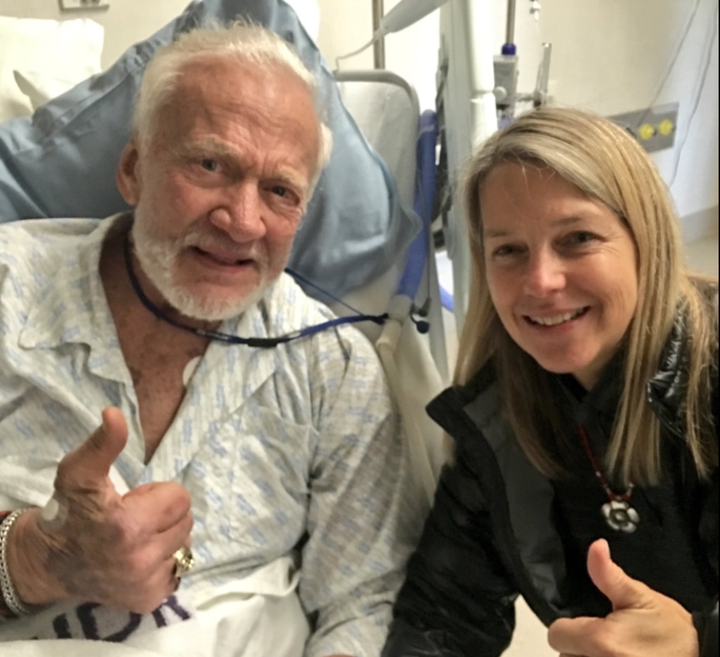 Buzz Aldrin in ospedale. @ Twitter