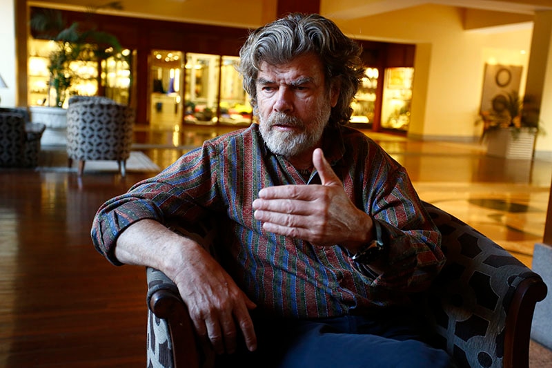Reinhold Messner, world’s most acclaimed Italian mountaineer. Photo: THT