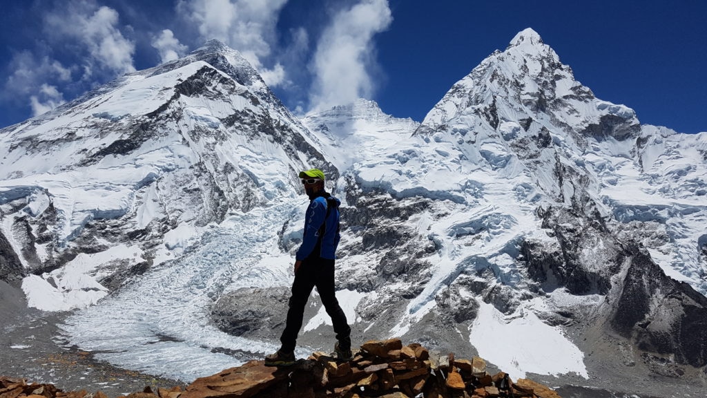 Everest, Nuptse e campo base, visti dal Pumori