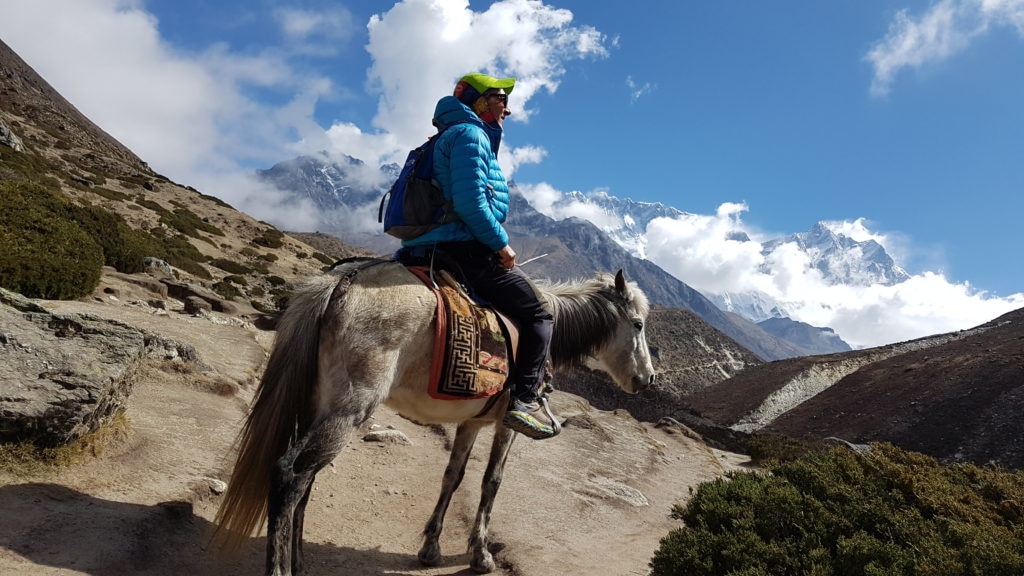 Partenza da Pamboche con il cavallo
