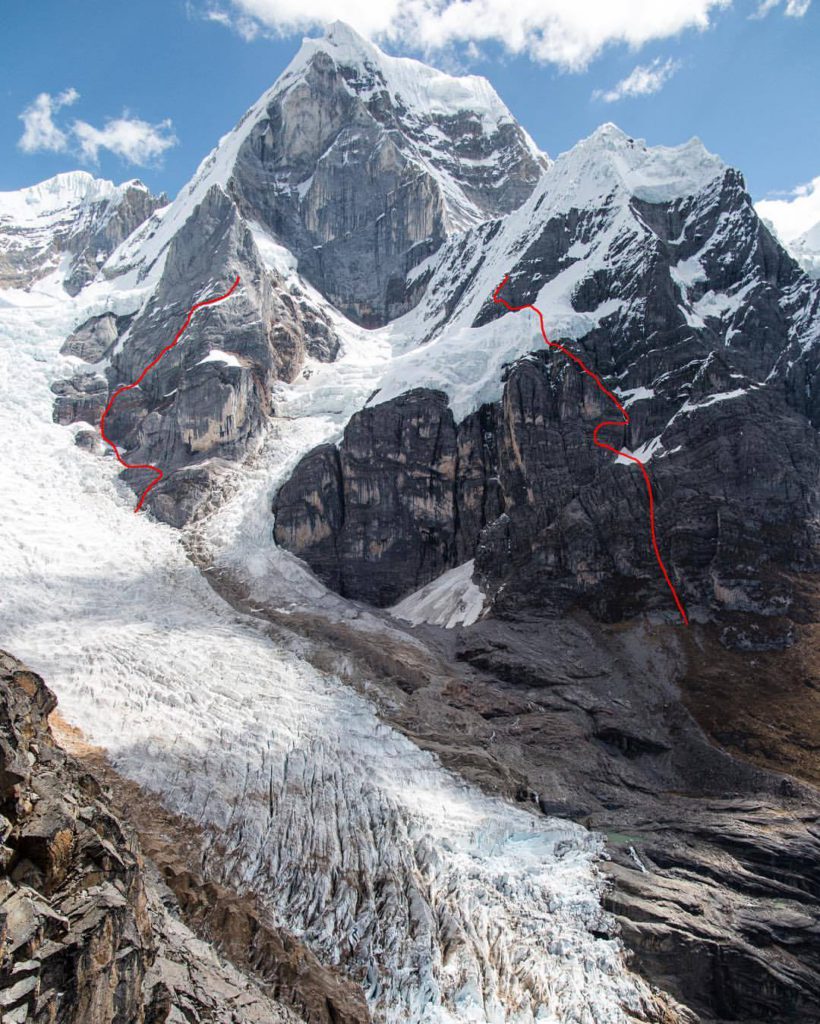 Vie tentate dalla spedizione di Bernasconi, Della Bordella e Arosio. Foto @ Bernasconi