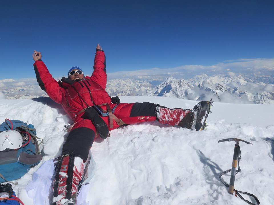 Migma G. Sherpa in cima al K2 quest'estate @Facebook Migma G. Sherpa