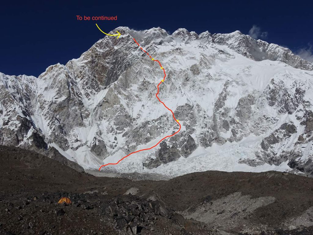 Parete sud del Nuptse @Twitter Altitude Pakistan