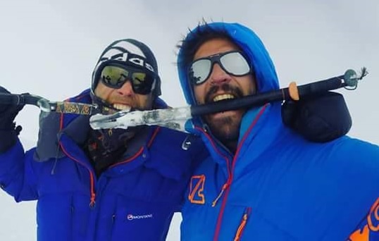Luca Moroni e David Bacci dopo la diretta slovacca al Denali @Facebook Luca Moroni