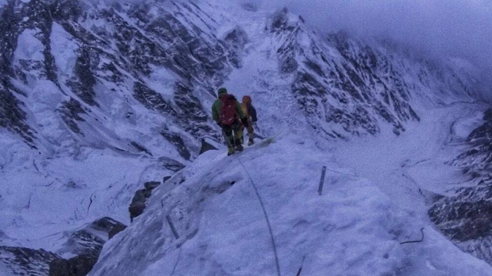 Una foto durante soccorso sul Nanga Parbat, mentre si procedeva a scendere con Elisabeth Revol
