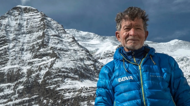 Carlos Soria al Campo Base del Dhaulagiri nel 2016. Foto @ Desnivel