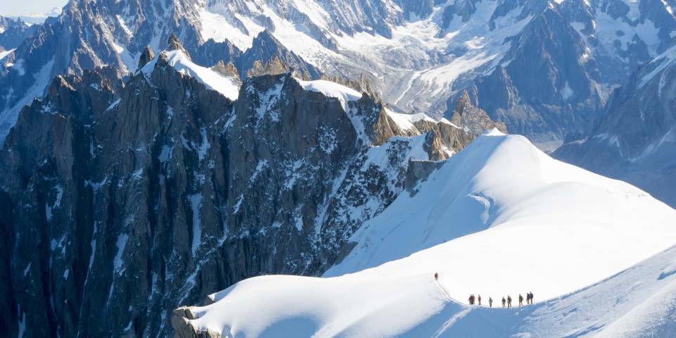 La via francese al Monte Bianco. Foto @ Nando Machad