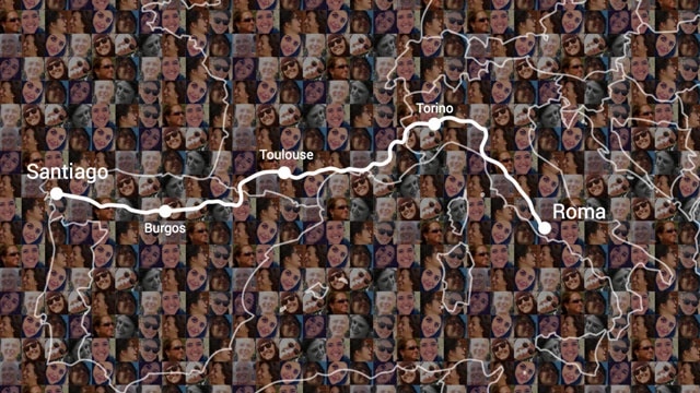 I visi dei sostenitori del progetto arricchiscono la mappa. Foto @ SantiaGoToRome