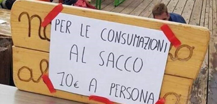 Photo of «Per le consumazioni al sacco 10 euro a persona»: polemiche per un cartello a Foppolo