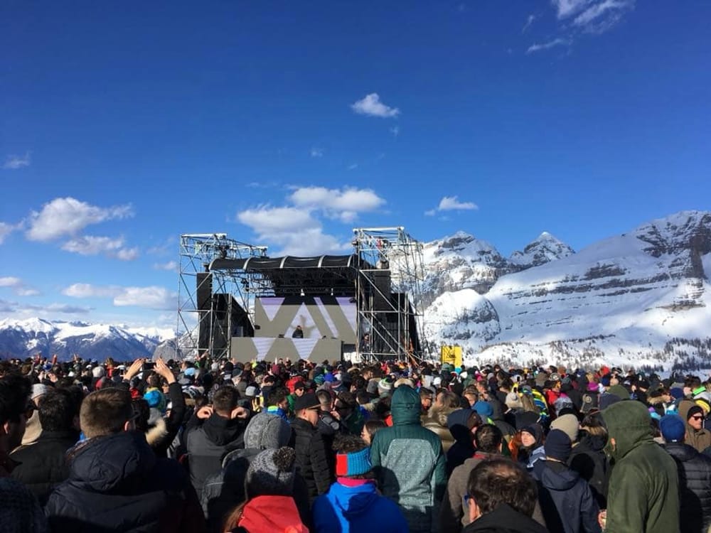 Il concerto di Bob Sinclar sul Monte Spinale. Foto @ Trento Today