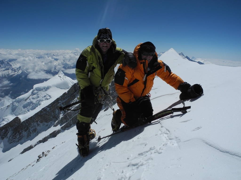Nives e Romano in vetta all'Annapurna