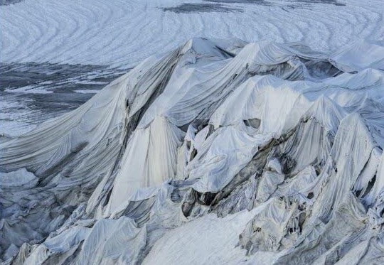 Ghiacciai, ambiente, teli geotessili, riscaldamento globale