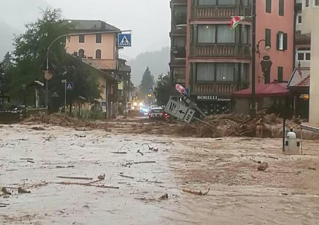 trentino, allagamenti, maltempo, moena