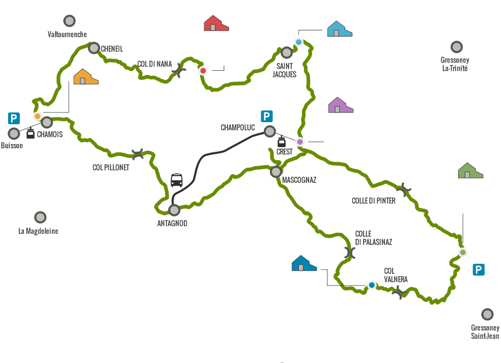 Tour del Six, Monterosa, Cervino