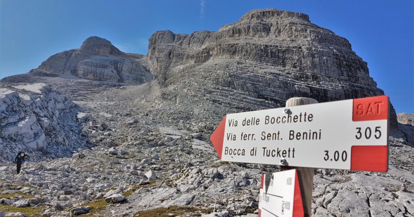 ferrate, itinerari, Bocchette Alte, Dolomiti,