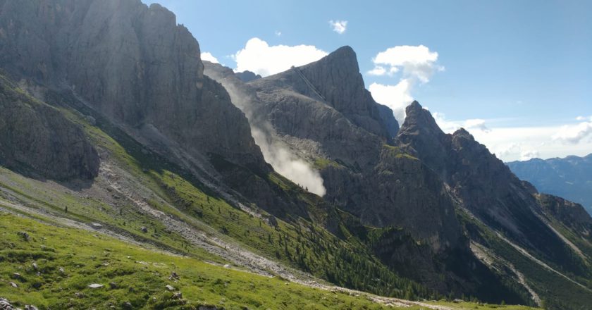 dolomiti, frana, pale di san martino
