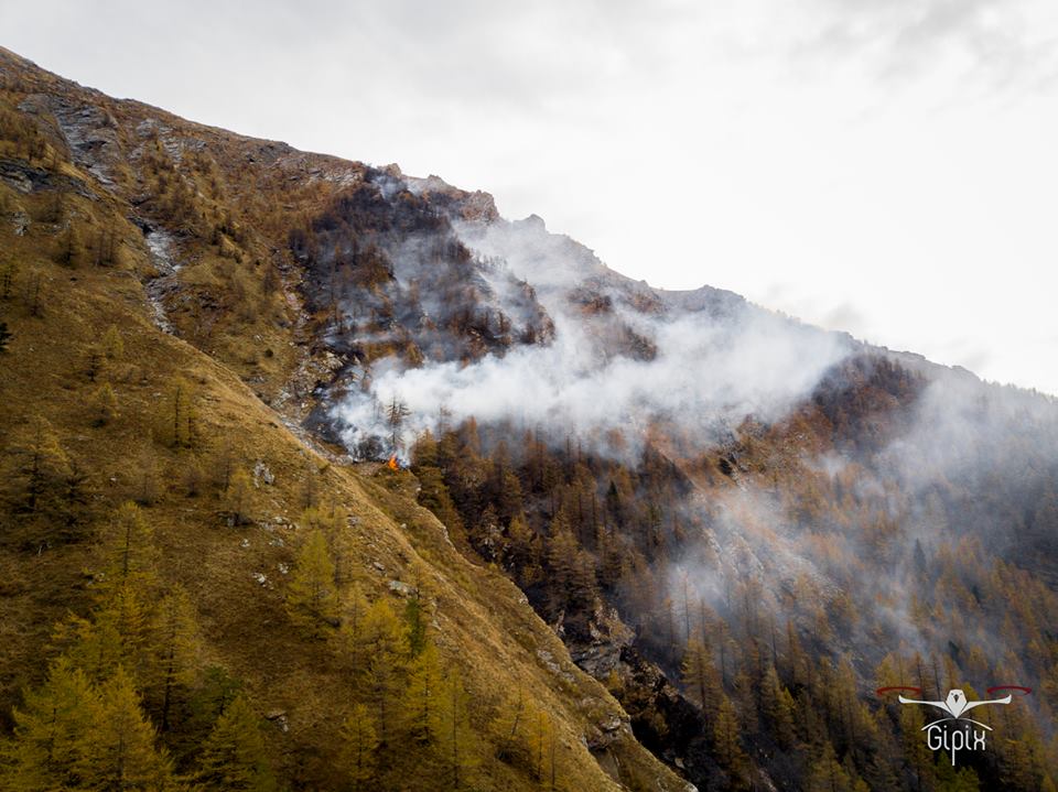 Val Susa, incendi, frane