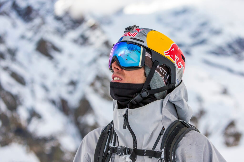Markus Eder relaxes at the end of a jump session in Alagna, Italy on March, 2018