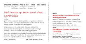 CAI, eventi, Perù