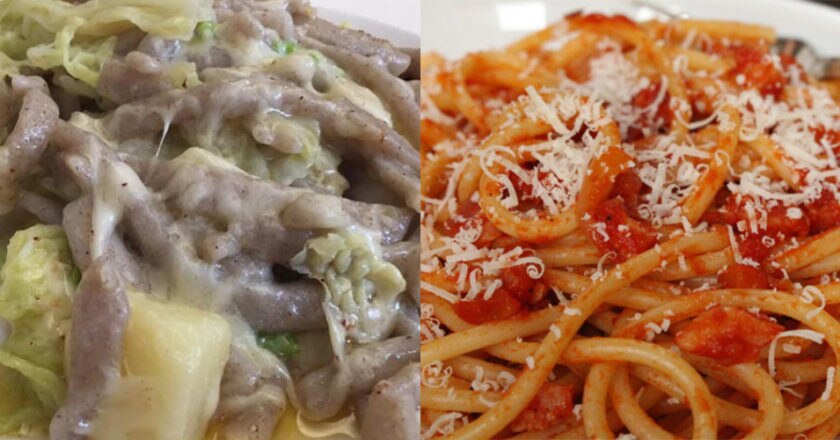 pasta, pizzoccheri, alpi, montagna, amatriciana