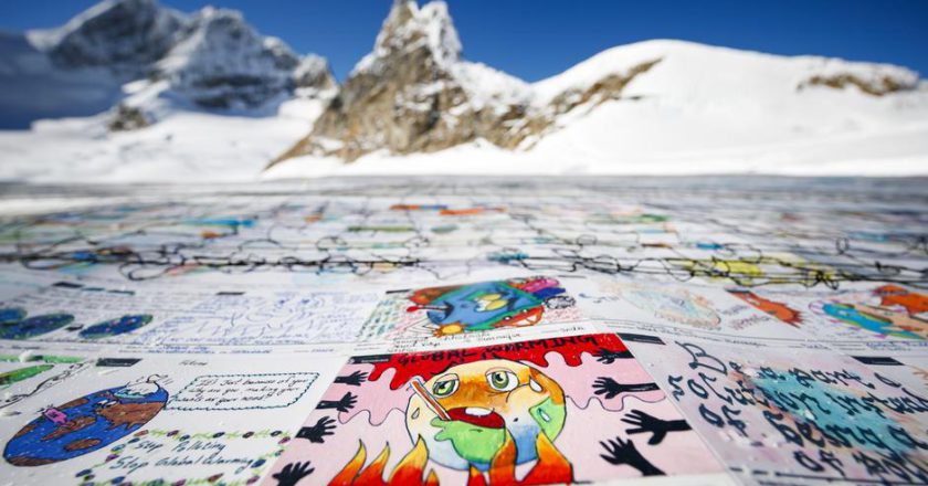 climate change, cartolina, Aletsch, Svizzera, COP24, ghiacciai, cambiamento climatico, surriscaldamento globale