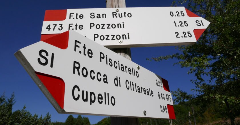 sentiero italia, itinerari