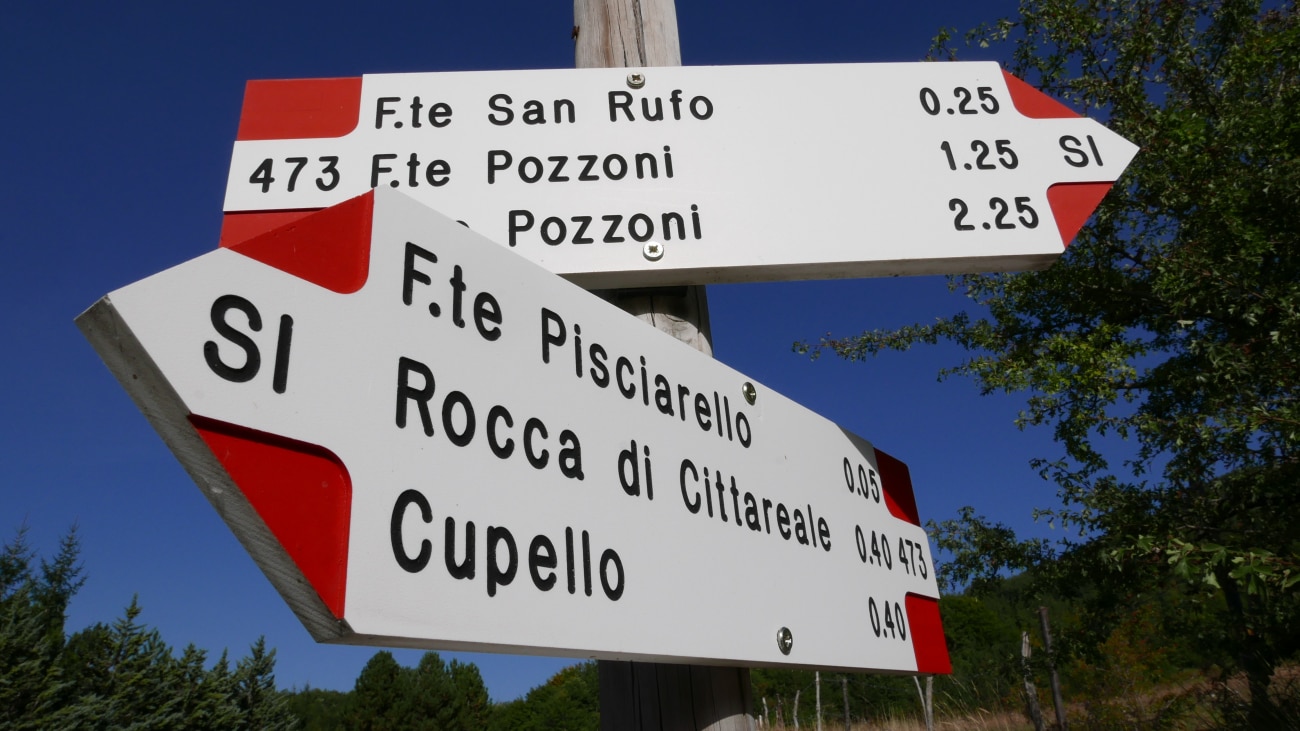 sentiero italia, itinerari