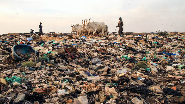 Foto @FAO - un pascolo in Senegal ricoperto di spazzatura
