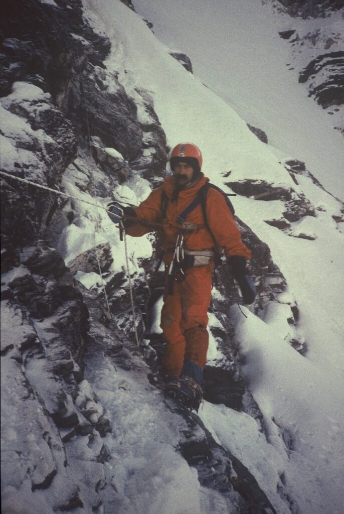 Wielicki alla via a campo uno del Lhotse - Foto @ Wielicki
