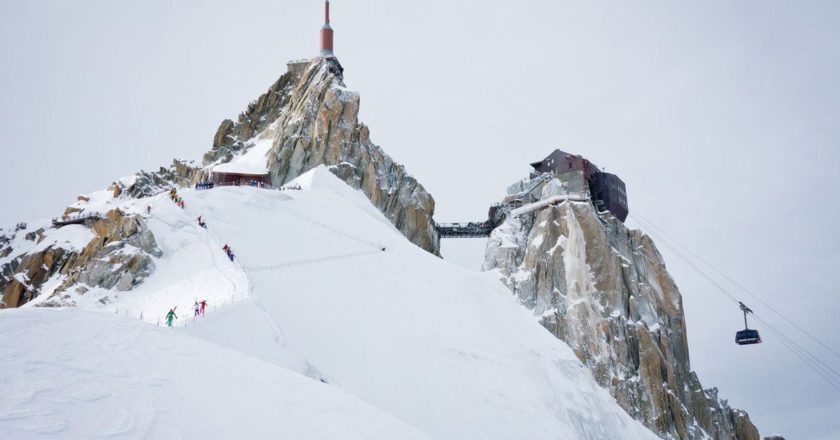 chamonix, aiguille du midi, monte bianco