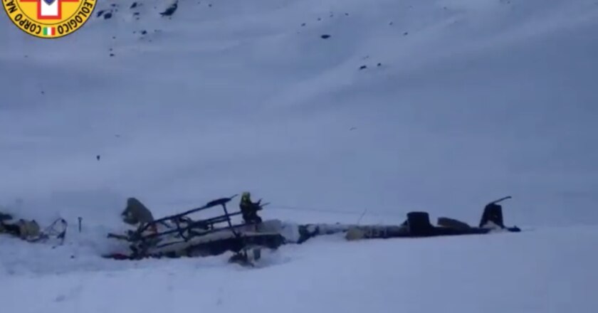aereo, incidente aereo, ghiacciaio rutor