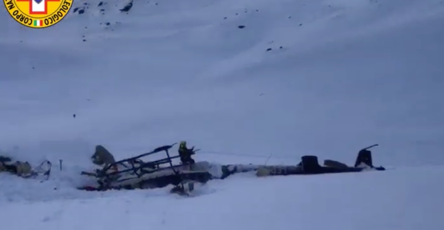 aereo, incidente aereo, ghiacciaio rutor