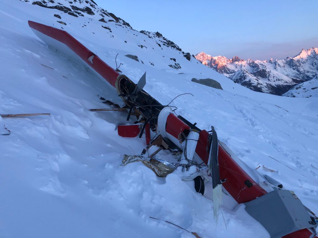 Incidente aereo, Rutor, eliski, Paolo Comune, Soccorso Alpino, Daniele Pieiller