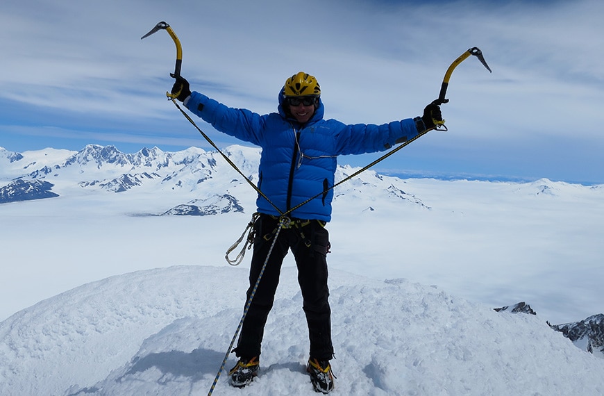 François Cazzanelli, Sergio Cirio, Monte Vinson, Antartide, vetta