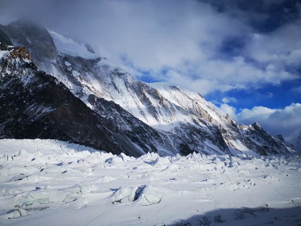 Il ghiacciaio ai piedi del K2