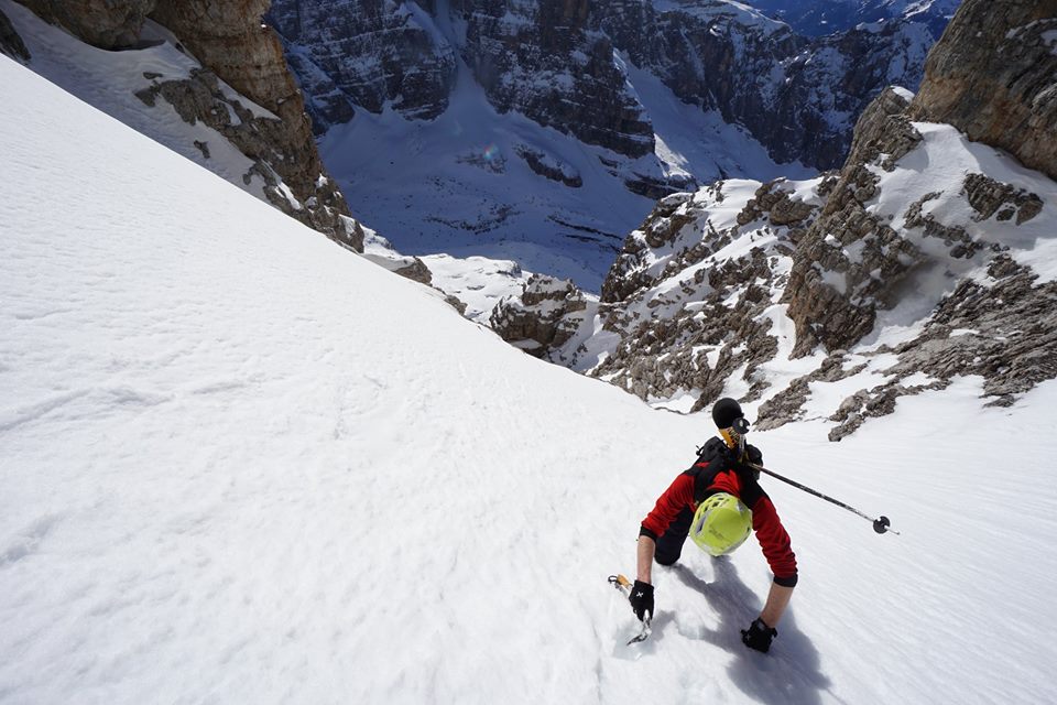 Luca Dallavalle, Roberto Dallavalle, Cima Mandron, Dolomiti, sci ripido