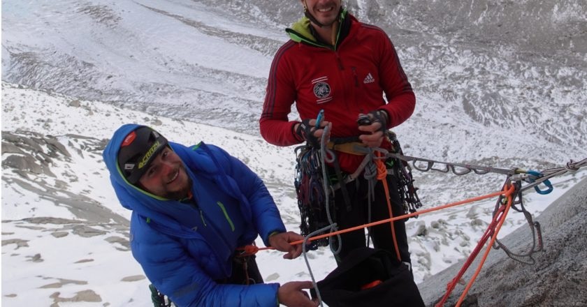 Matteo Pasquetto e Matteo Della Bordella in un attimo di pausa