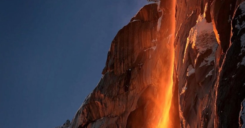 yosemite park, yosemite, firefall, cascate di fuoco, cascate