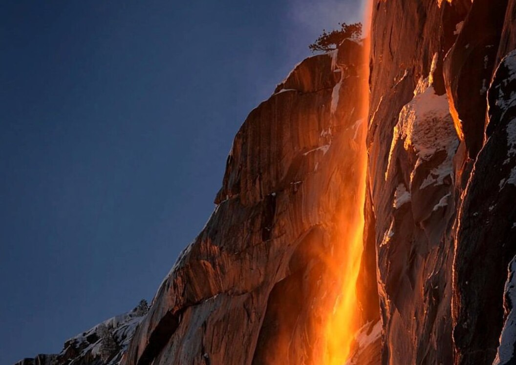 Photo of Si ripete lo spettacolo delle cascate di fuoco nello Yosemite Park