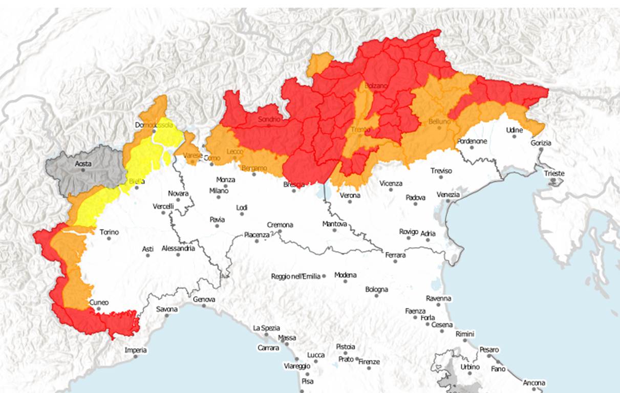aineva, meteomont, arpa, pericolo valanghe, Alpi