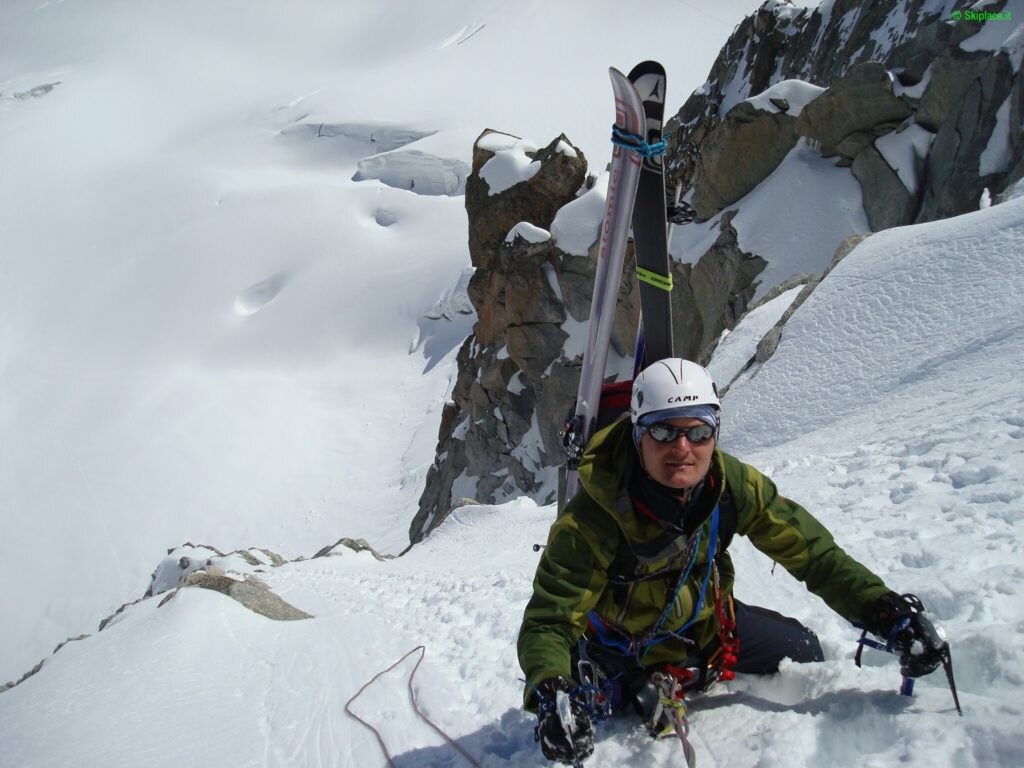 21-06-2010 Mattia Varchetti fuori dalla Goulotte centrale della Nord della Tour Ronde