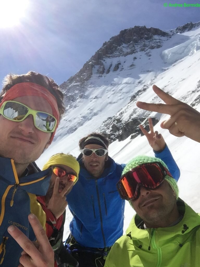 Selfie di fine discesa, dopo la Nord della Grande Casse in condizioni strepitose