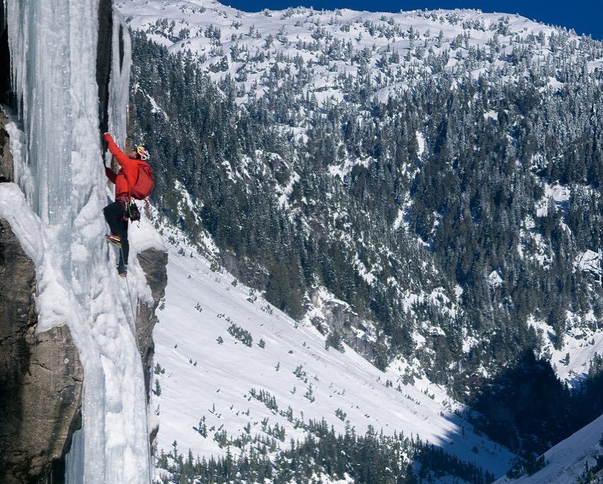 Will Gadd, Chris Jensen, Peter Hoang, Della Falls, Canada, iceclimber