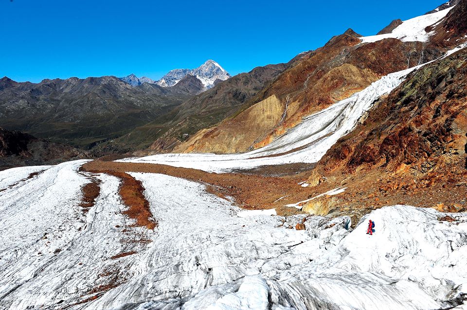 ghiacciaio dei forni, parco dello stelvio, microplastiche, inquinamento