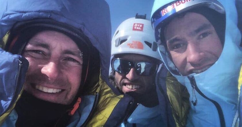 Hansjorg Auer, David Lama, Jess Roskelley, Howse Peak, Banff National Park, Canada, Parks Canada