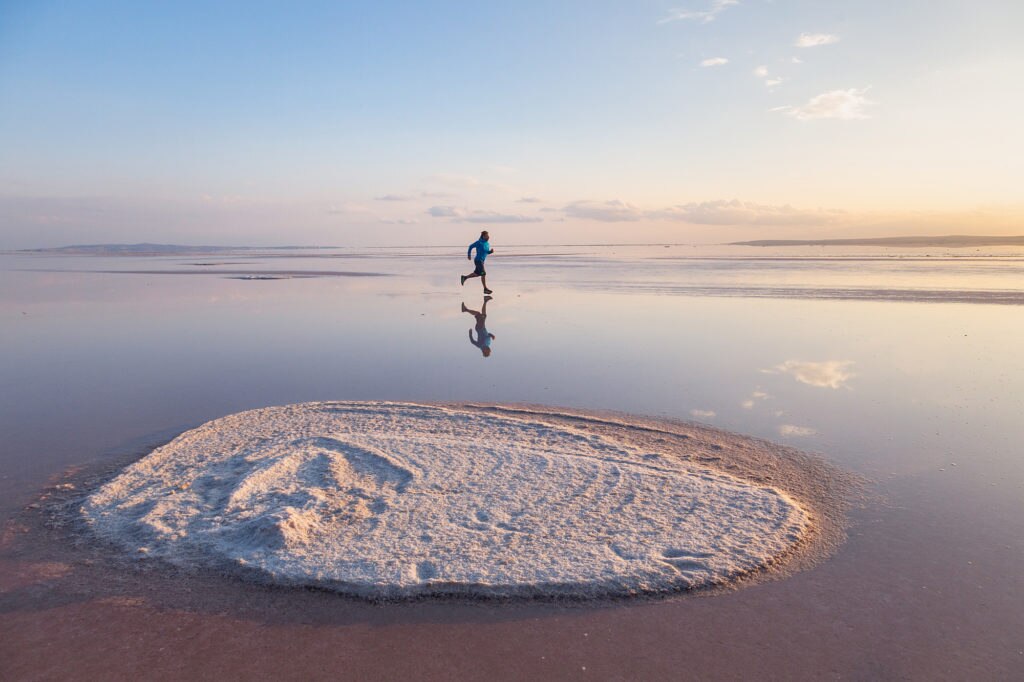 Colorazioni saline del lago di Tuz Golu