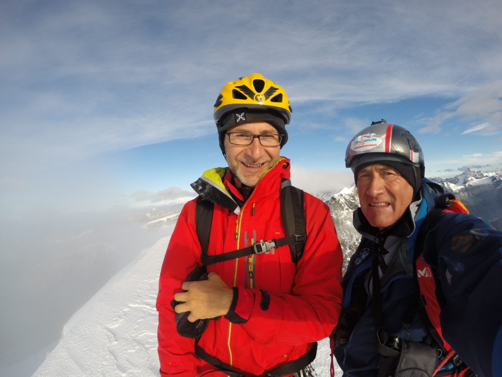 Fabio Fazio con la guida Abele Blanc. Foto archivio Abele Blanc