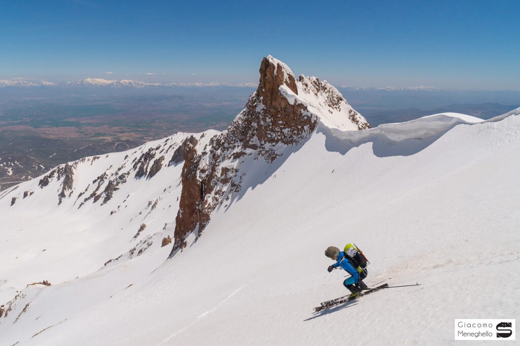 In discesa dalla vetta dell